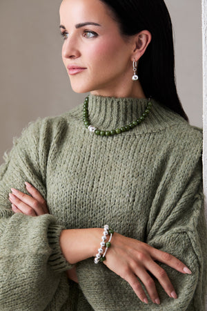 Klas Silver Orbit Earrings on model