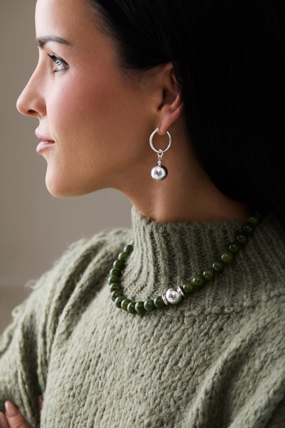 Klas Silver Orbit Earrings on white background