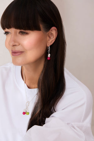 Klas Juicy Charm Necklace and Earrings on model