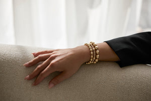 Klas Gold Fine Bracelet on model