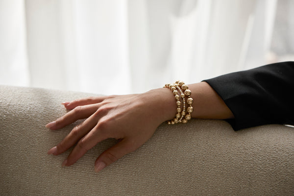 Klas Gold Fine Bracelet on model