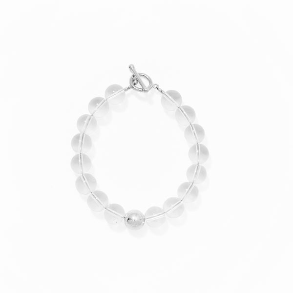 Klas Clarity Quartz Silver Bracelet on white background