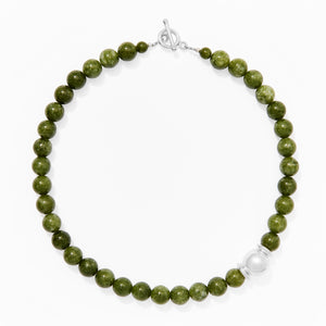 Klas Juicy Necklace in Evergreen on white background