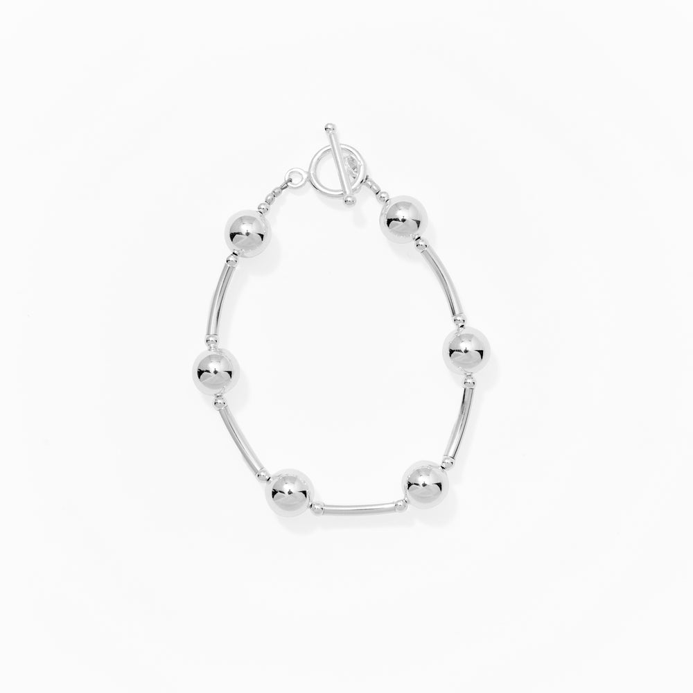 Klas Curves Silver Bracelet on white background