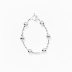 Klas Curves Silver Bracelet on white background