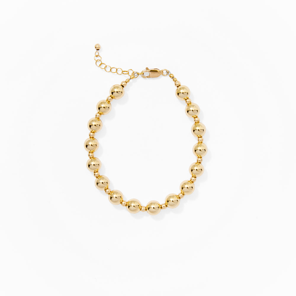Klas Gold Fine Bracelet on white background