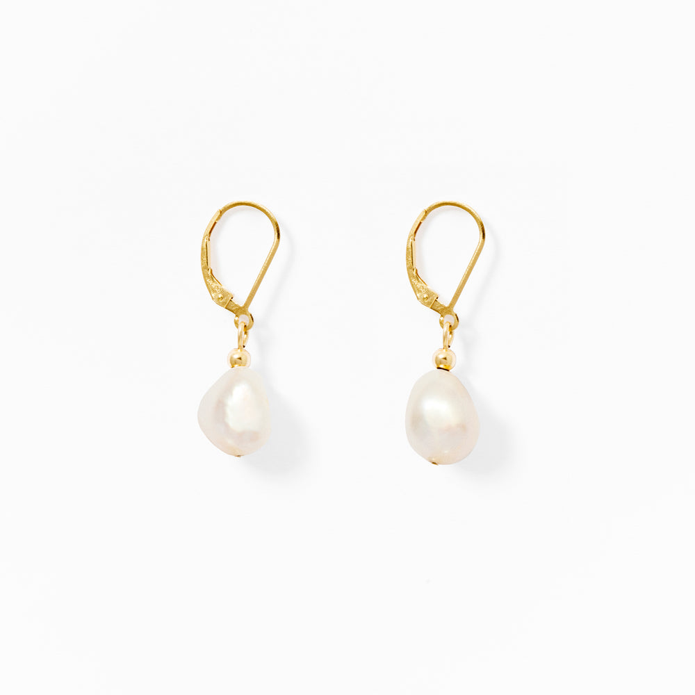 Klas LUX Bold Pearl Earrings on white background