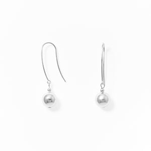 Klas Silver Drop Earrings on white background