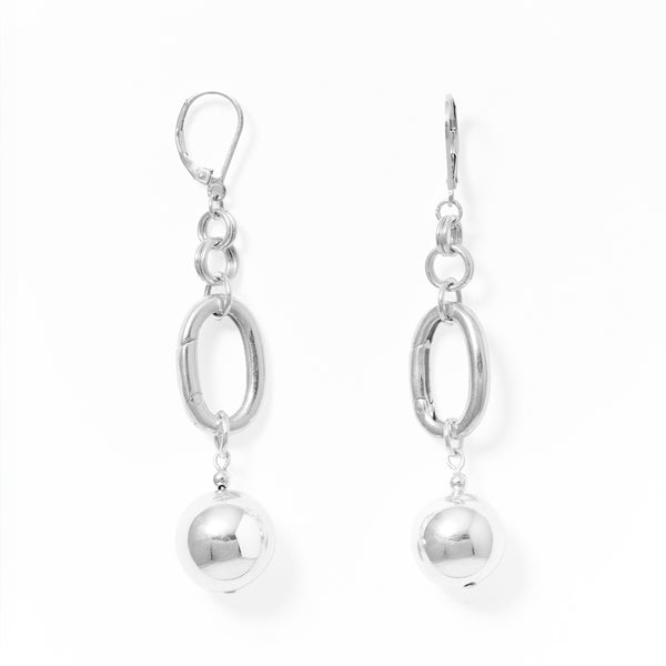 Klas Long Infinity Earrings on white background