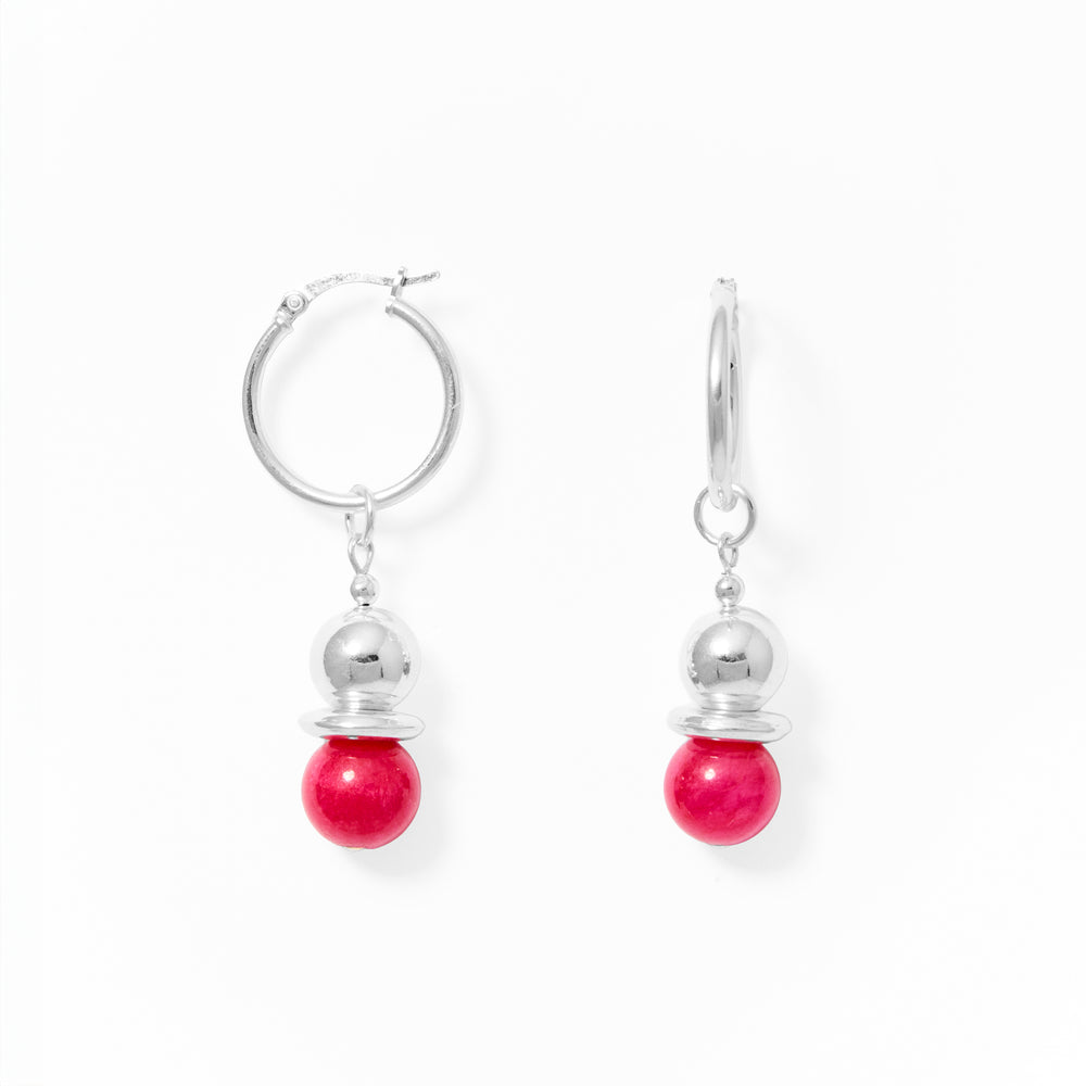 Klas Juicy Hoop Earrings in Zest on white background