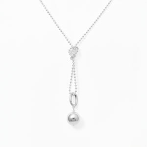 Klas Silver Orbit Pendant Necklace on white background