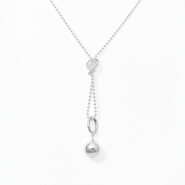 Klas Silver Orbit Pendant Necklace on white background