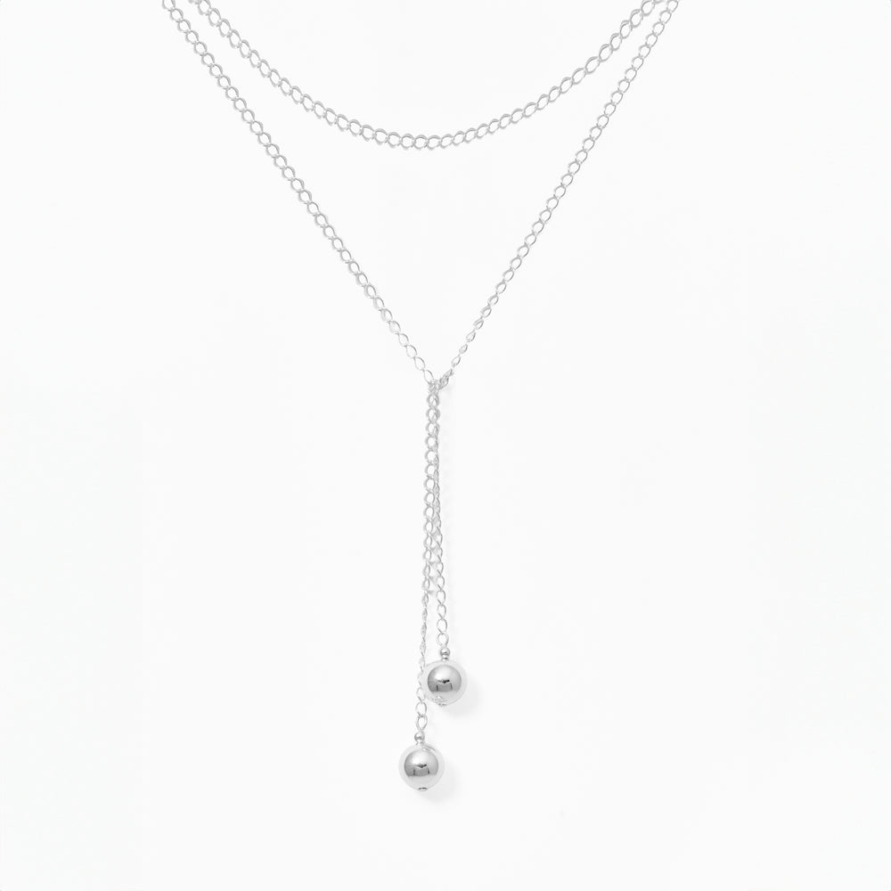 Klas Silver Wrap Necklace on white background