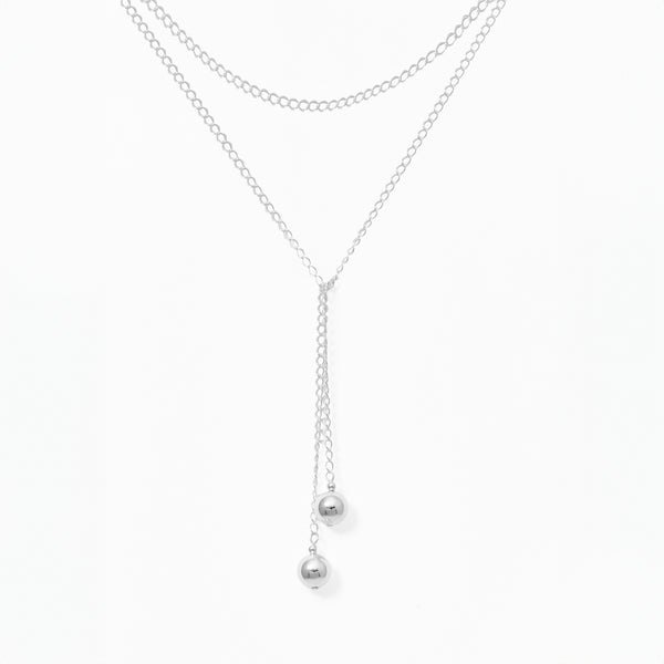 Klas Silver Wrap Necklace on white background