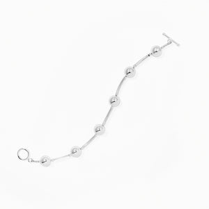 Klas Curves Silver Bracelet on white background
