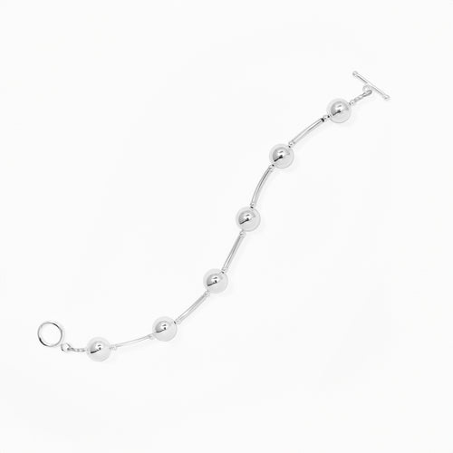 Klas Curves Silver Bracelet on white background
