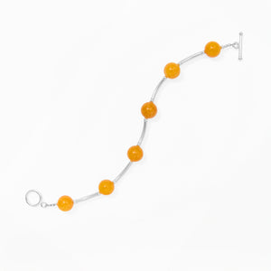 Klas Juicy Curve Bracelet in Golden Hour on white background