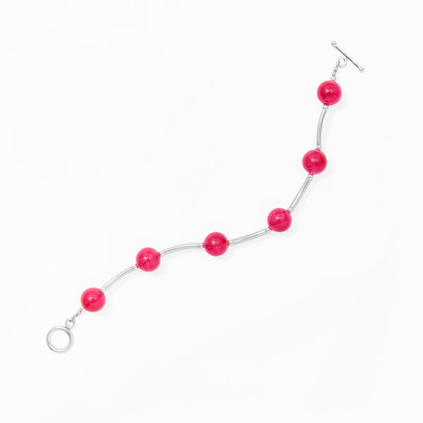 Klas Juicy Curve Bracelet in Dragon Fruit on white background