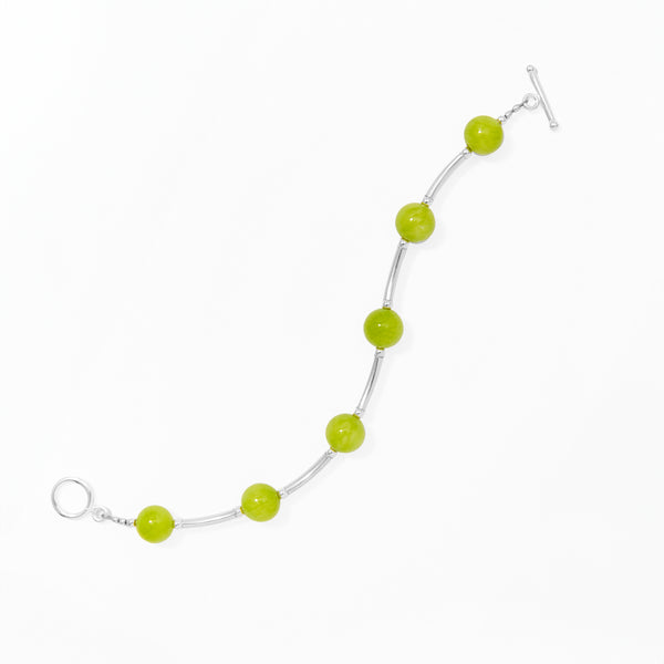 Klas Juicy Curve Bracelet in Zest on white background