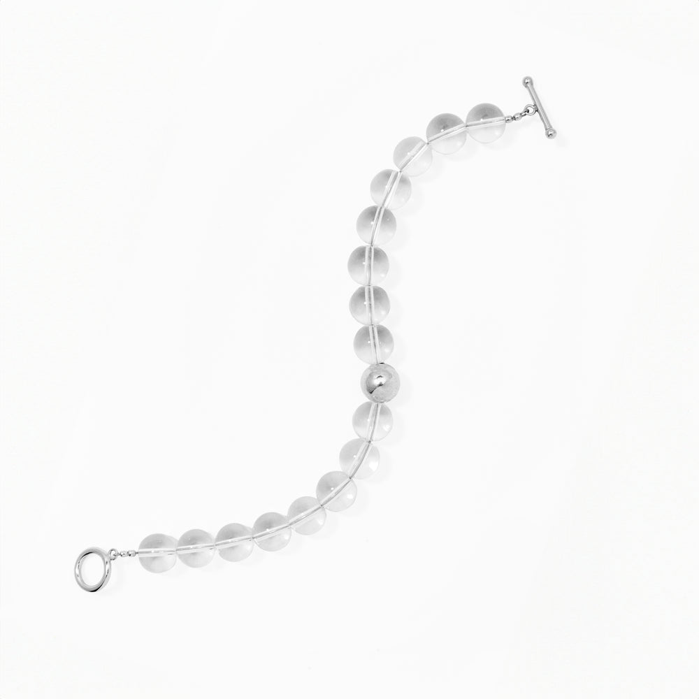 Klas Clarity Quartz Silver Bracelet on white background