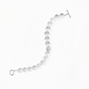 Klas Clarity Quartz Silver Bracelet on white background