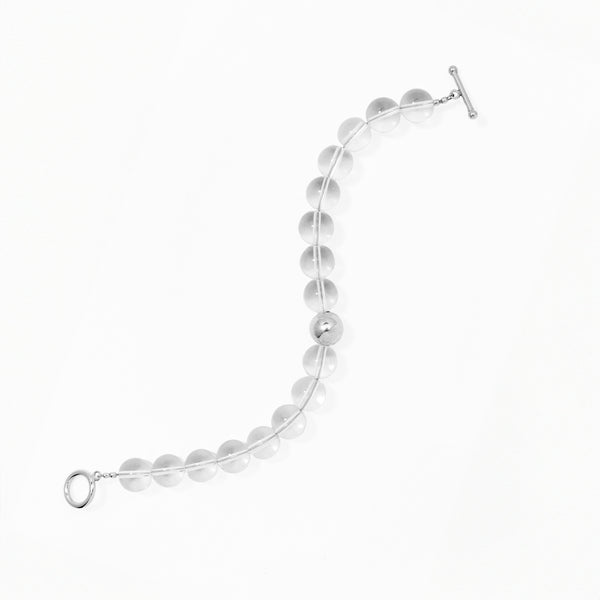 Klas Clarity Quartz Silver Bracelet on white background