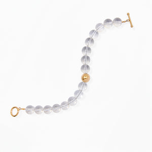 Klas Clarity Quartz Gold Bracelet on white background