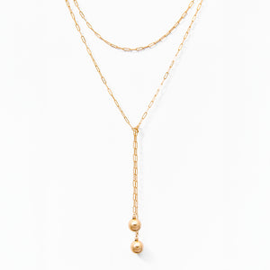 Klas Gold Wrap Necklace on white background